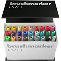 Los mejores  - Karin Mini Box Brushmarker Pro 26 unidades + 1 Blender Cuerpo transparente con sistema Ink-Free de 2-4 ml de color…